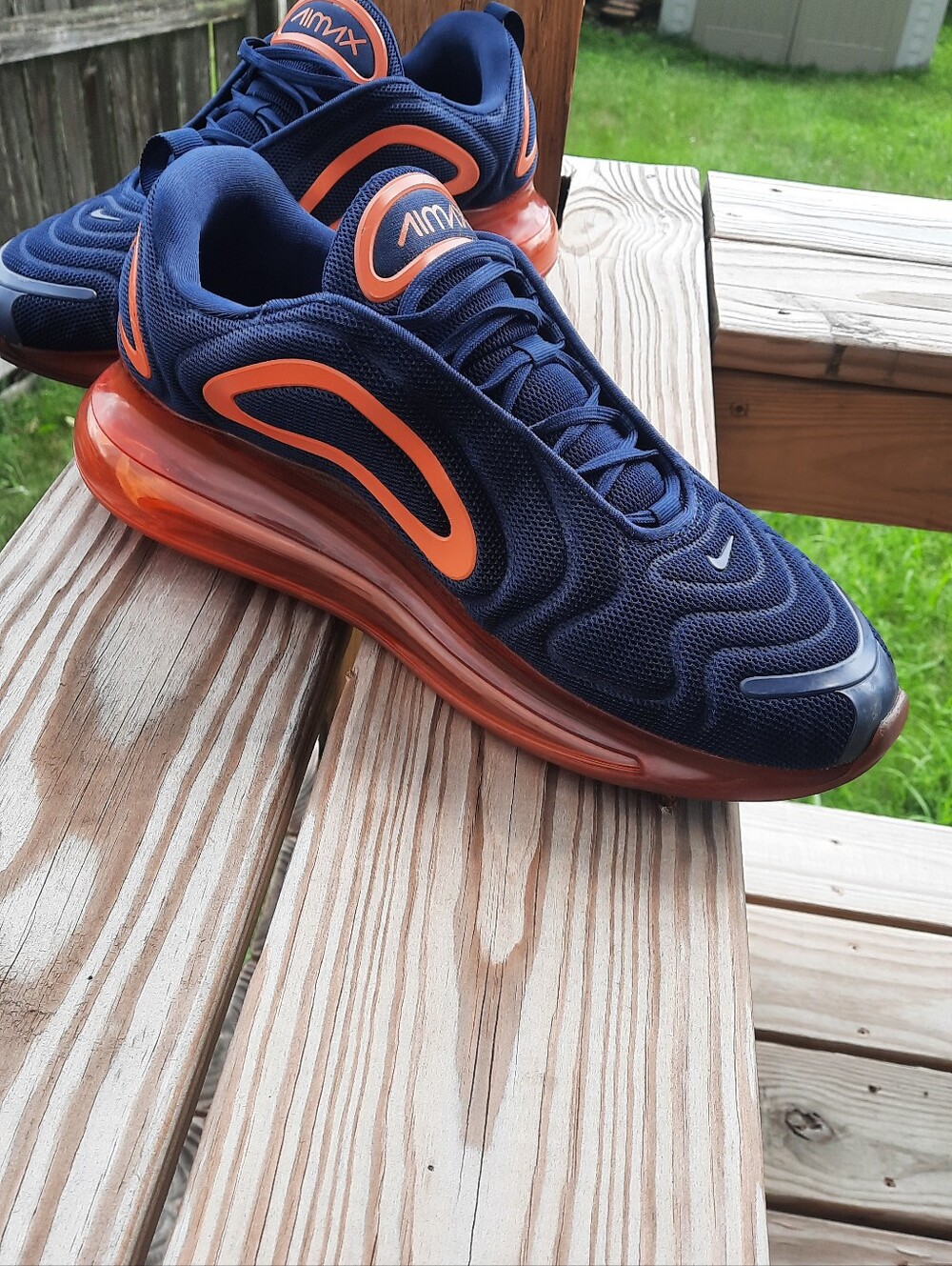 Nike Air Max 720 Mens Blue And Orange Running Shoes Size 13 - Picture 5 of 9